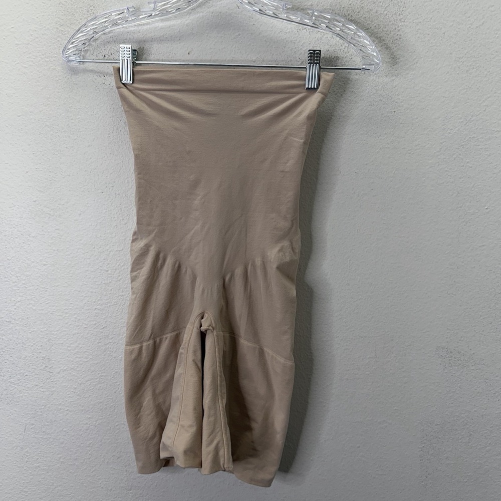 Spanx Seamless HIGHER Power Shaper Waisted Short Shapewear Tummy Control XL tan